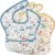 3 Pack Waterproof Baby Bibs for Eating, Mess Proof Feeding Bib | Lightweight & Wipeable Toddler Food Bibs, Large Catch-All Pocket, Food-Grade Baby Eating Essentials Gifts, Digger Dinosaur