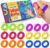 KLT Fidget Toys Bulk for Kids: 36 Pack Sensory Rings for Stress – Quiet Fidget Rings for Classroom Prize Box – Bulk Party Favors Goodie Bag – Small Calming Toys for Autism