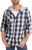 CEOUTDOOR Mens Hooded Flannel Shirt