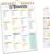 Decorably 52 Sheets Pastel Rainbow Magnetic Shopping List for Fridge Planning Pad with 4 Strong Magnets – 6x9in Spring-Bound Refrigerator Mountable, Easy Tear-Off Design, Track Food, Drinks, Supplies