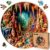 LEOGOR Wooden Jigsaw Puzzles for Adults 200 Pieces (11.6 × 11.5 in), Cave Puzzle, Extra-Thick 5mm Wood, Round 3D Mosaic Design, Unique Animal Shapes, Relaxing Artistic Gift for Adults and Teens