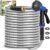 Garden Hose 50 ft, Heavy Duty Stainless Steel Metal Hose, Flexible Water Hose with 10 Function Nozzles, Kink Free, Leak-Proof, Easy to Use and Store for Outdoor, Yard, Lawn, RV, Car Wash