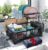 2-Tier Dish Drying Rack – Dish Rack with Auto Drain-to-Sink & Mat | Dish Racks for Kitchen Counter, Dish Drainer with Knife Fork & Cup Rack, Gifts for Women, Mothers Day, Kitchen Gadgets, Black