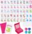 Soulchen 168 Pcs PVC American Mahjong Playing Cards, Large Print Waterproof Card Set with 4 Dice & Storage Case, Easy-to-Read for Adults, Seniors, Mahjong Clubs, Travel, Gift Giving (Classic,Hot Pink)