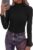 ZENLONR Turtleneck Long Sleeve Fitted Tops