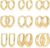 FAXHION 9 Pairs Small Hoop Huggie Earrings Set