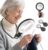 Neck Wear Magnifying Glass with Light for Close Work, 5.5 Inch 5X Handheld Lighted Magnifier for Reading Books, Included 2PCS Upgrade 10X Small Magnify Glasses with Protective Sheath