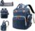 Awanhe Baby Diaper Bag Backpack with Changing Station, Waterproof Bags for Boys & Girls, USB Charging Port, Blue