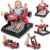 5-in-1 Baby Walker with Wheels, Infant Activity Push Walkers for Boys, Red | Baby Walker, Infant Bouncer, Adjustable Height/Speed/Music/Lights/Padded Seat/Anti-Rollover, Walkers for Girls 6-12 Months