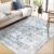 Dotiiorug Area Rugs 8×10 Washable Rug for Bedroom White Blue