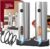 Electric Salt and Pepper Grinder Set (with Rechargeable Base), Featuring LED Lighting, Ideal for Kitchen and Outdoor Use.