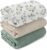 GLLQUEN BABY Muslin Swaddle Blankets for Newborns, Large 40”x38”, 3-Pack | 100% cotton, ultra soft and breathable, gentle on sensitive newborn skin, Multi-use as swaddle wrap, receiving blankets