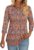 NORACORA 3/4 Length Sleeve Womens Tops Loose Fit Crew Neck Shirts