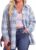 IN’VOLAND Women Plus Size Plaid Shirt