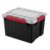 8.5 Gallon Waterproof Plastic Storage Box with Seal and Latch, Clear Lid Storage Tote for Garage Basement, Blue