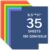 8.5″ x 11″ Colored Cardstock, 7 Vibrant Rainbow Construction Paper