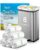 8 Gallon 600 Counts Unscented Medium Trash Bags,Fit 7,8,9,10 Gal Garbage Bags by Teivio, 30 Liter Thick Bathroom Can Bin Liners,Plastic Bags for Home Office Kitchen, Clear
