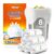8 Gallon Medium Tie-Top Trash Bags 120 Count, fit 30 Liter Tall Kitchen Waste Basket, Unscented Garbage Bags Can Liners for Home Office Kitchen Bathroom Bedroom, White