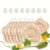 8 Pack Flower Shaped Natural Loofah Body Scrubber, 100% Luffa Sponge Exfoliating Bath Sponge with 8 Hooks, Gift Set