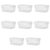 8 Pack Medium Clear Open Front Plastic Storage Containers Reinforced Band Rim Textured Bottom Pantry Bathroom Craft Bin