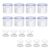 8 Pack Paint Containers with Lids and Stainless Steel Mixing Balls 600ml