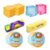 8 Pack Squishy Food Fidget Toys Dumpling Butter Cheese Ice Cube Set