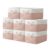 8 pack Storage Basket Bins & Decorative Baskets Fabric Storage Cubes Containers Bulk W/Handles for Office, Home, Books, Clothes, Bedroom, Closet (white/pink)