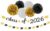 8 Pcs Class of 2026 Graduation Decorations, Black Gold Congrats Grad Banner Set with Cap Garland and Tissue Paper Pom Poms, Pre-Strung Graduation Party Decor for High School College