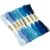 8 Pcs Fine Cotton Thread Set, Blue Series, 24.6 ft Each, Multicolor Embroidery Floss for Handmade Art, Cross Stitch, Shashiko, Patchwork Craft and DIY Supplies