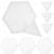 8pcs Hexagonal Canvas Boards for Artists and Students, White DIY