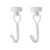 8Pcs Magnetic Hooks Heavy Duty Magnetic Swivel Hooks 360° Rotating No Drill Hangers for Refrigerator Grill Locker(White)