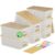 8 Pcs Plastic Storage Bins with Bamboo Lids and Labels 5.29qt Stackable Box Basket Pantry Decorative Containers, Small Storage Baskets for Desktop Shelves Drawers Closets Office Cabinets 10*7.2*4.1″