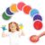 8 Pcs Round Ink Pads, 7 inch Washable Stamp Pads in 8 Colors, Fingerprint Ink Pads for Color Painting, DIY Art Supplies for Card Making Scrapbook Crafts, Rubber Stamps and Handprint Projects
