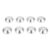 8pcs Silver Carbon Steel Speaker Base with Shockproof Isolation