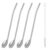 8Pcs Stainless Steel Straws Spoons, Reusable Metall Straws Spoon with 2 Cleaning Brushes,2 in 1 Snow Cone Straws Drinking Reusable Stainless Steel Ice Tea Long Spoons Straws for Cocktail Milkshake (4)