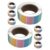 8 Rolls Colored Label Stickers 8 Copper Plated Paper Rectangular