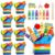 8 Set 128 Pcs Back to School Crayon Table Toppers, Crayon Box Table Decoration Set with Cutouts and Tissue Paper, Multicolor Crayons Classroom Centerpiece Decorations for DIY Birthday Party Supplies