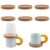 8 Slots Stackable Coffee Cup Organizer, Soft Wood Mug Storage Rack, Space Saving Stackable Cup Holder for Cabinets & Pantries, Home & Office Use, Fits Mugs with Diameter ≤ 3.9 Inches