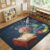 8×10 Classroom Washable Area Rug Featuring Brain Science Symbols Robotics Educational Learning Rug for Playroom, Non-Slip Kids Carpet for Nursery Preschool Daycare