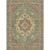 8×8 Square Non-Slip Medallion Area Rug Washable Low Pile Vintage Carpets