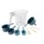 9-Piece Stackable Measuring Cups and Spoons Set Blue
