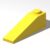 90 Piece Slope 18 4×1, Yellow, Compatible with Lego Parts 60477