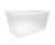 90 Quart Clear Plastic Storage Bin, Stackable Container with White Snap‑On Lid