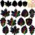 90shine 120 Sets Fall Crafts for Kids Black Scratch Autumn Leaves Arts