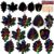 90shine 60 Sets Fall Crafts for Kids Black Scratch Autumn Leaves Arts Kit