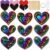 90shine 60 Sets Valentines Day Crafts for Kids Black Scratch Heart Magic Craft Art Kit Classroom Preschool Activities Party Favors