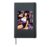 90s Retro Waifu Anime girl Chill Lofi Music Hardcover Journal, Black