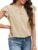 ECOWISH Womens Short Sleeve Swiss Dot Shirts