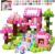 GobiDex 100PCS Magnetic Blocks Kid Building Toys for 3+ Years Old Girls | STEM Sensory Toys, Toddler Magnet Construction Gits, Princess Pink Castle Game, Creative Classroom Must Have Playsets