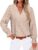 RUMIA Womens V Neck Eyelet Lace Tops